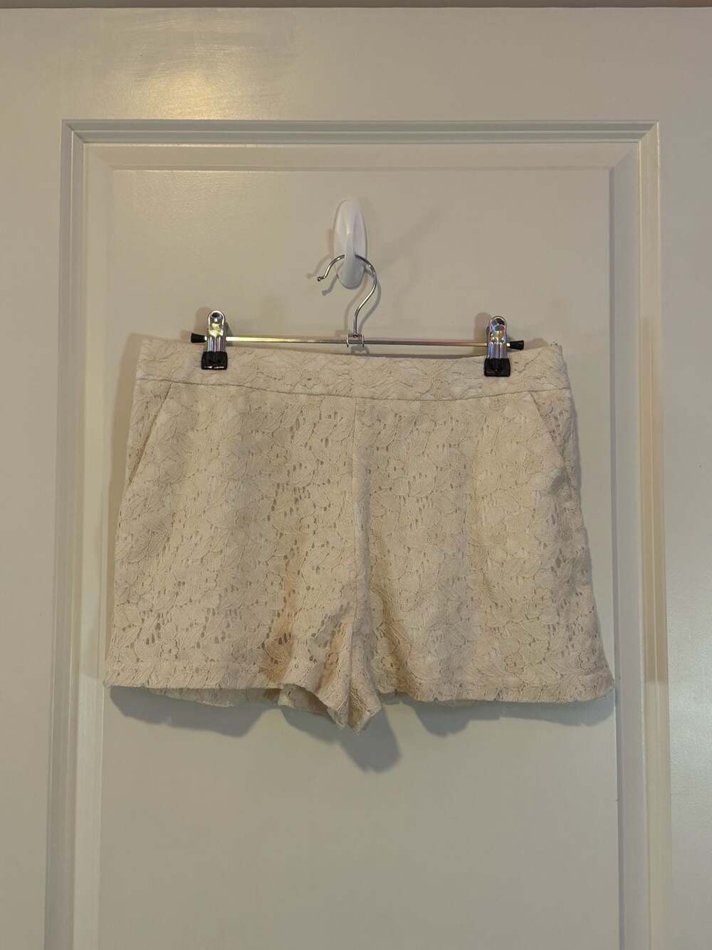 Ivory White Lace Shorts Size S (UK 10)